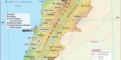 Kort over det gamle Libanon