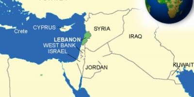 Libanon på kort